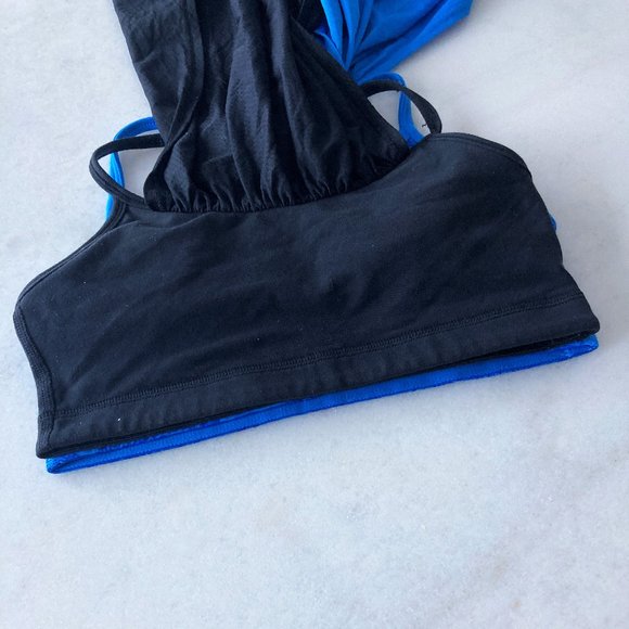 Lululemon blue No Limit Tank, yoga tank with inner built in sports bra (size 4) - Picture 5 of 12